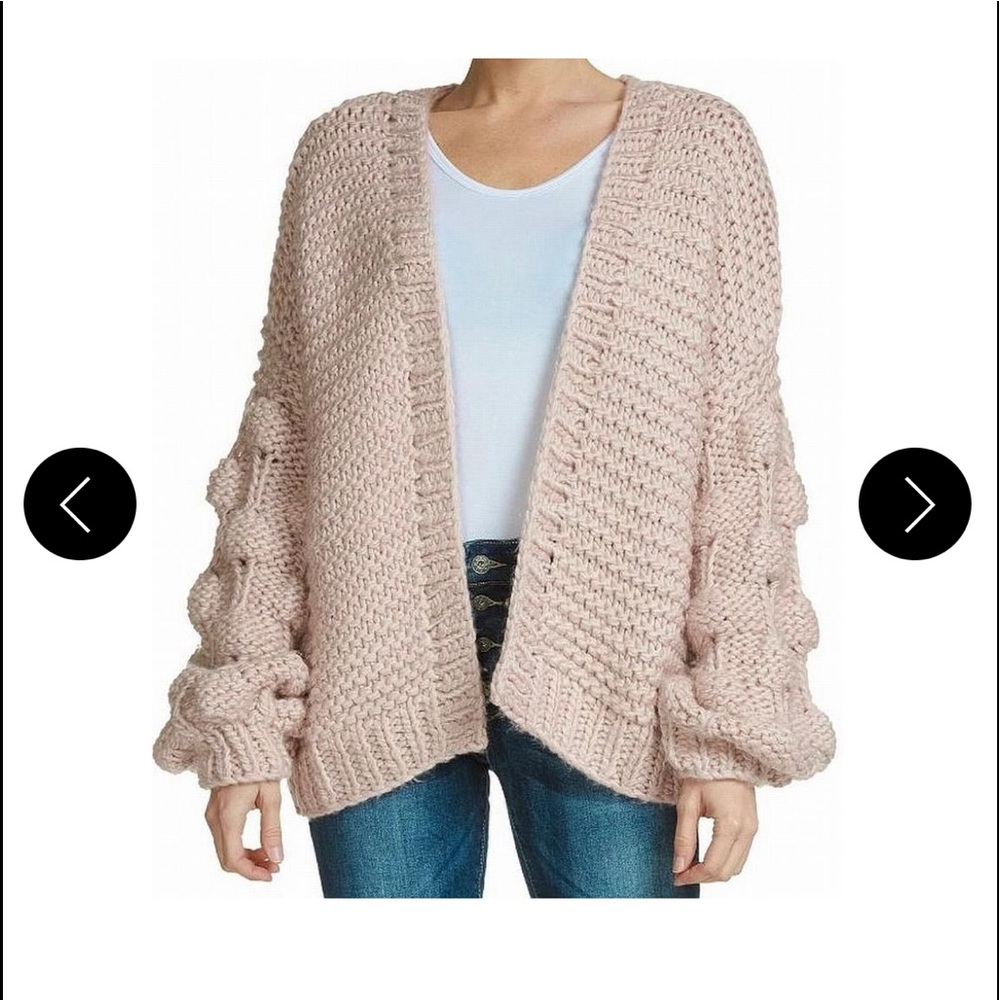 Elan bubble cardigan balloon sleeve